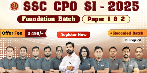 SSC CPO-SI Foundation Batch ( Recorded )