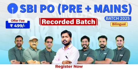 SBI PO (Pre + Mains) 2025 Recorded Batch