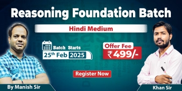 Reasoning Foundation Batch 2025 by Manish Sir