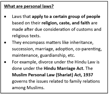 Implementation of Uniform Civil Code (UCC)