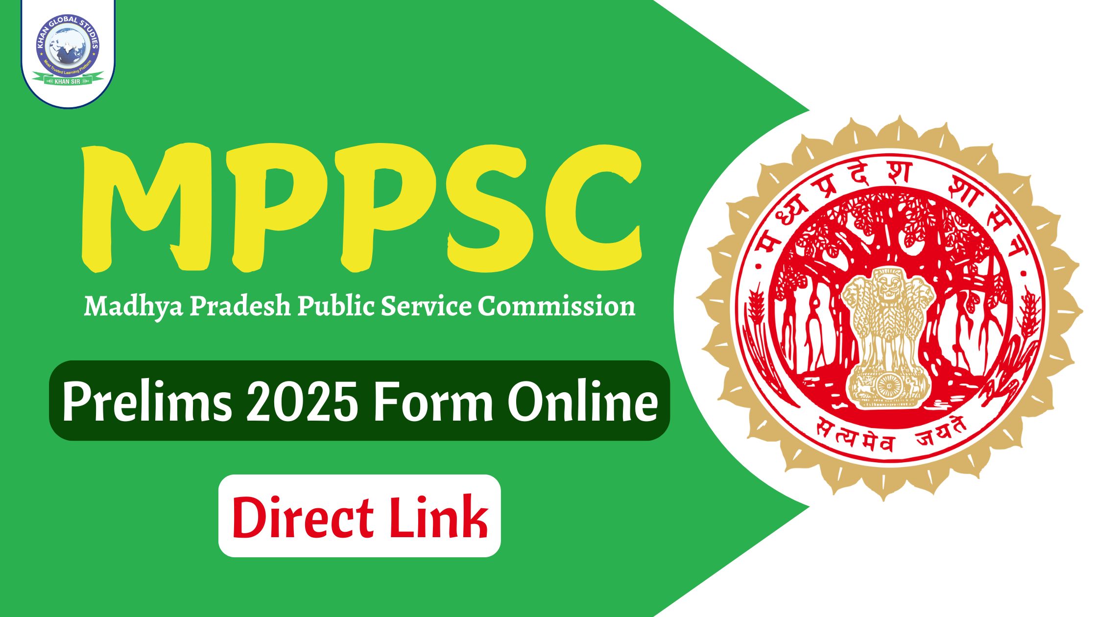 MPPSC Prelims 2025 Application Form Released Direct Link Khan Global